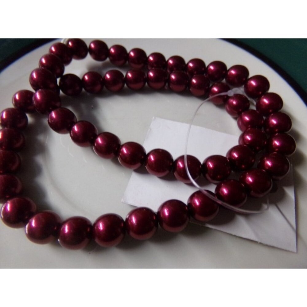 1 Strand Red Czech Glass Beads Preciosa